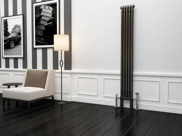 Eastgate Lazarus Raw Metal Lacquer Vertical 2 Column Radiators 1800mm x 294mm