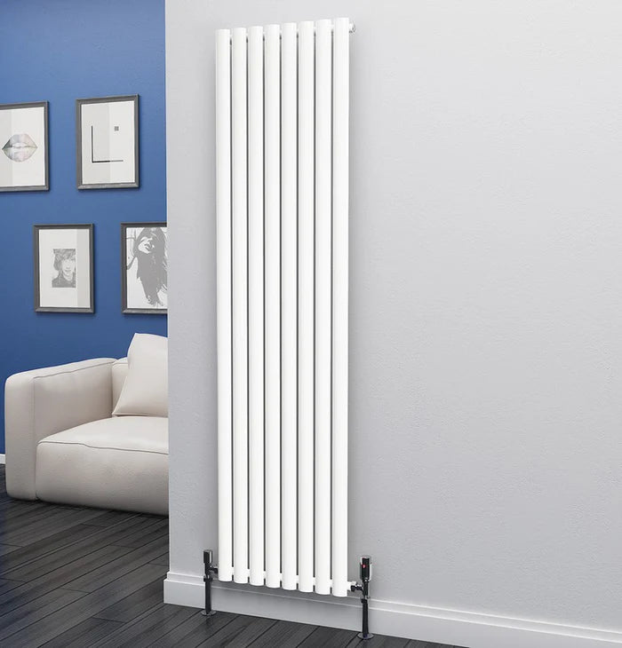 Eastgate Eclipse Steel White Single Vertical Designer Radiators 1800x464