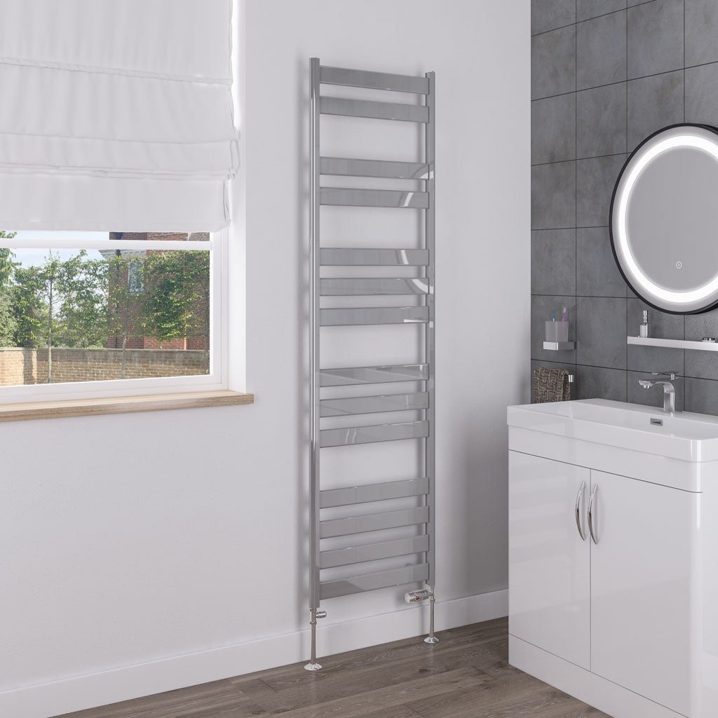 Eastbrook Pelago Polished Aluminium Towel Rail 1800mm High x 500mm Wide