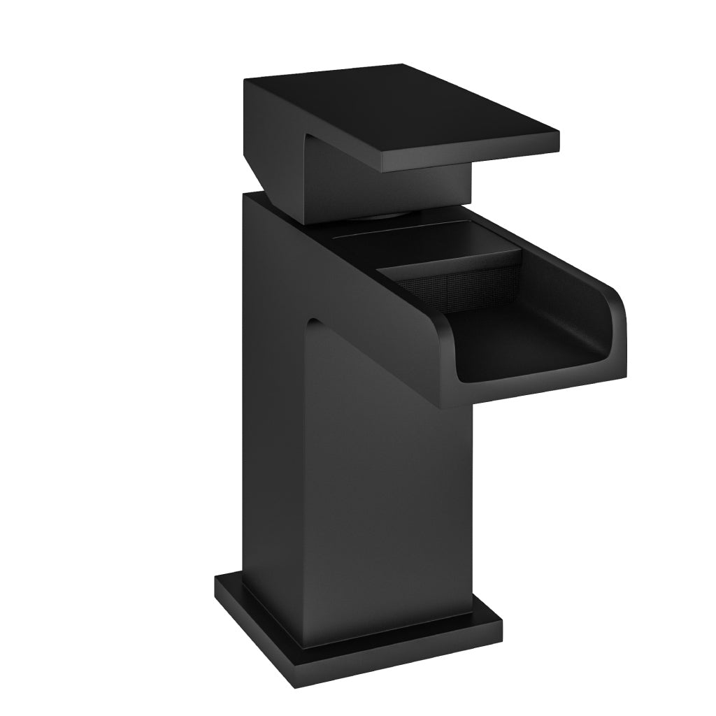 Eastbrook Abberton Black Mini Mono Basin Mixer Tap - Inc Waste