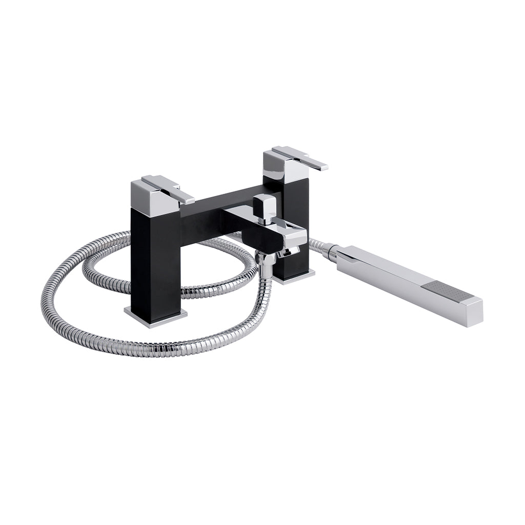 Eastbrook Prado 600 Black and Chrome Bath Shower Mixer Tap