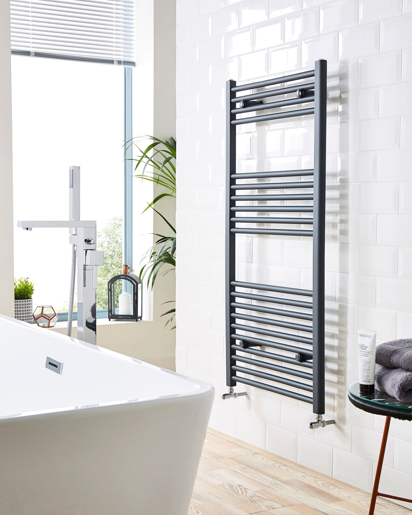 Kartell K-rail Straight Matt Black 22mm Towel Rails