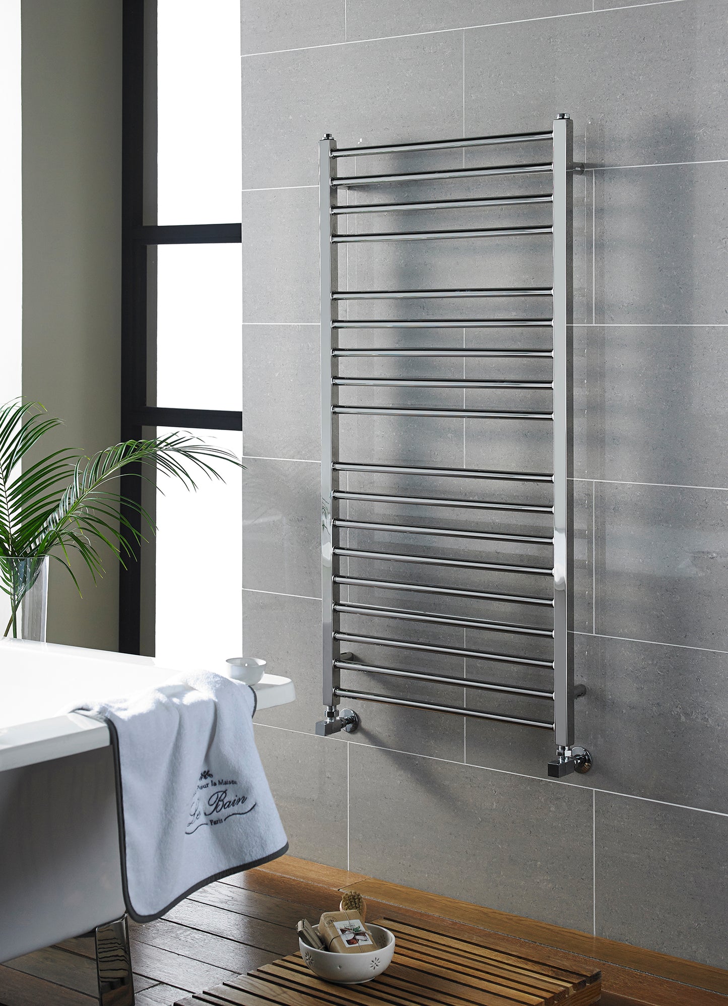 Kartell Metro Straight Stainless Steel Designer Towel Rails