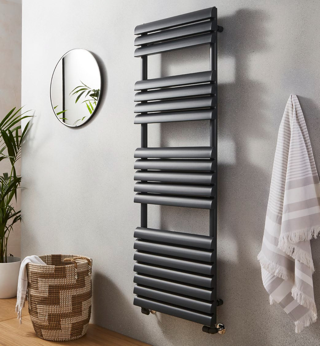 Kartell Venetian Straight Matt Anthracite Designer Towel Rail 1600mm x 500mm VEN1500-500A
