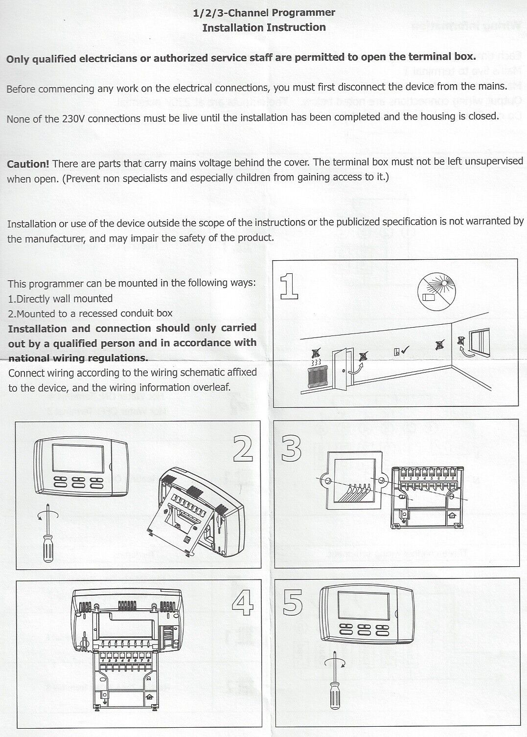 Keyplumb Dual Channel Central Heating Thermostat – K97706 Leaflet 2