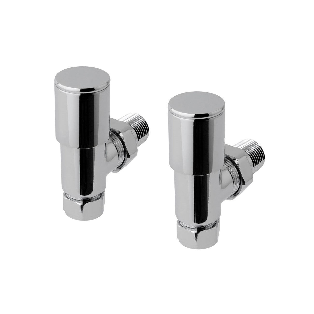 Eastbrook Angled Chrome Manual Radiator Valves 15mm (Pair) 41.3007