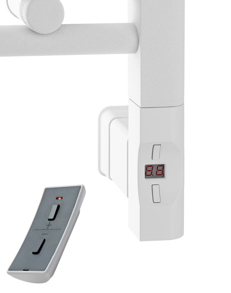 Eastbrook Biava Electric Hidden Vent Straight Matt White Towel Rail 688mm x 750mm 61.0117-ELE-8.485