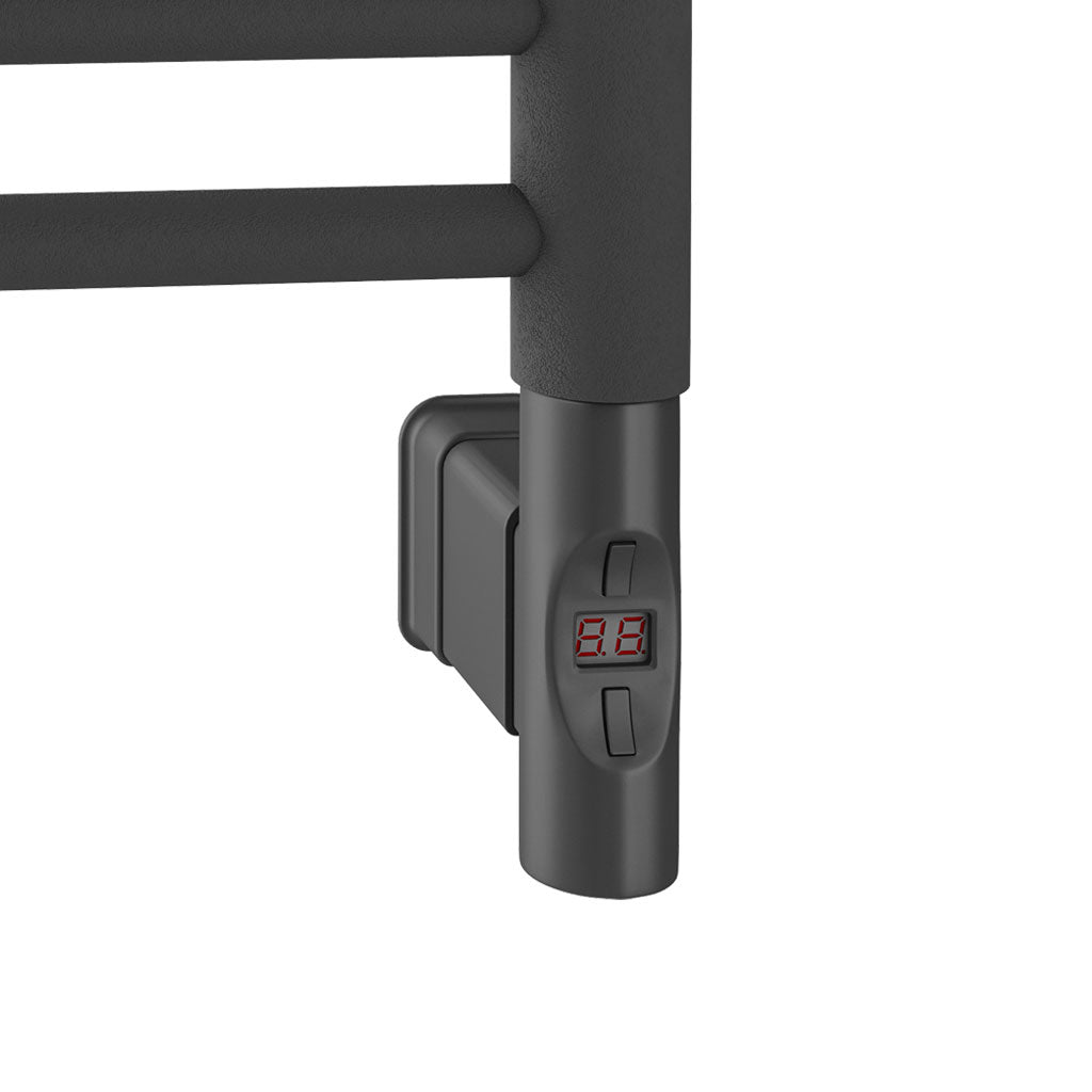 Eastbrook Corinium Electric Round Straight Matt Anthracite Towel Rail 1200mm x 600mm 89.1557-ELE-8.444