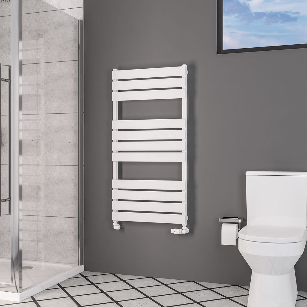 Eastbrook Deddington Gloss White Designer Towel Rail 1200mm x 600mm 89.0860