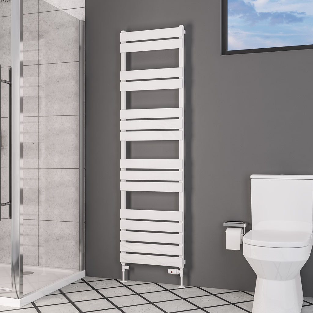 Eastbrook Deddington Gloss White Designer Towel Rail 1800mm x 500mm 89.0861