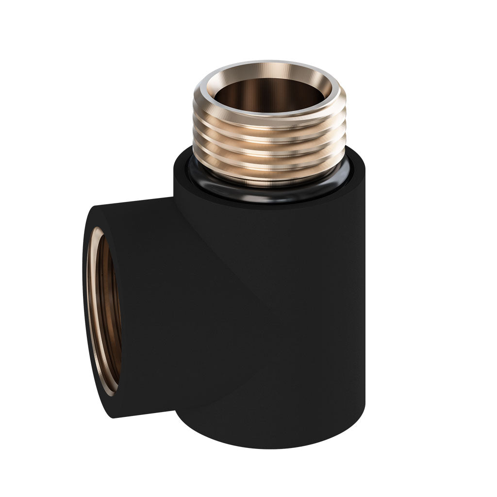 Eastbrook Matt Black Dual Fuel Elbow 41.4044