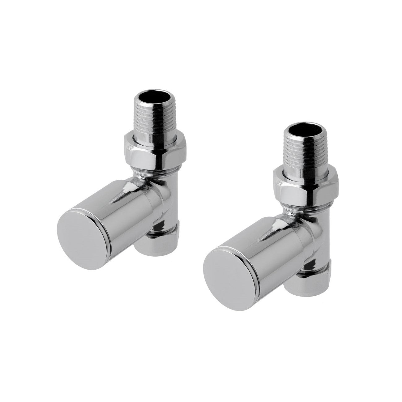 Eastbrook Straight Chrome Manual Radiator Valves 15mm (Pair) 41.3008