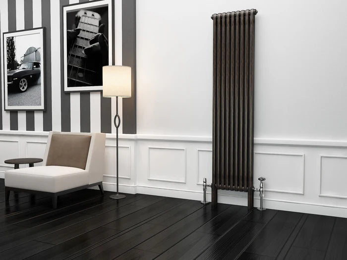 Eastgate Lazarus Raw Metal Lacquer Vertical 2 Column Radiators 1800mm x 474mm