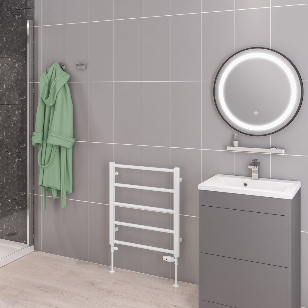 Eastbrook Tuscan Straight Gloss White Towel Rails