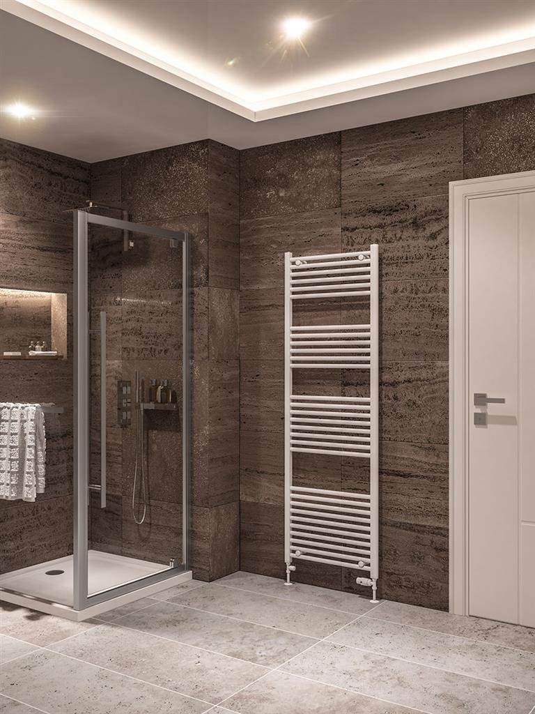 Eastbrook Wingrave Straight Gloss White Towel Rails