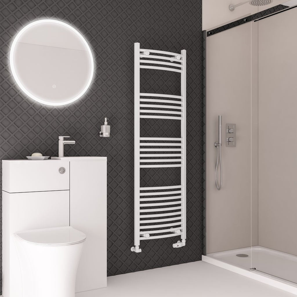 Eastbrook Wingrave Curved Gloss White Towel Rails