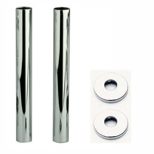 Chrome Tail Fitting Kit For Towel Rail and Radiators - 1 Pair 15mm