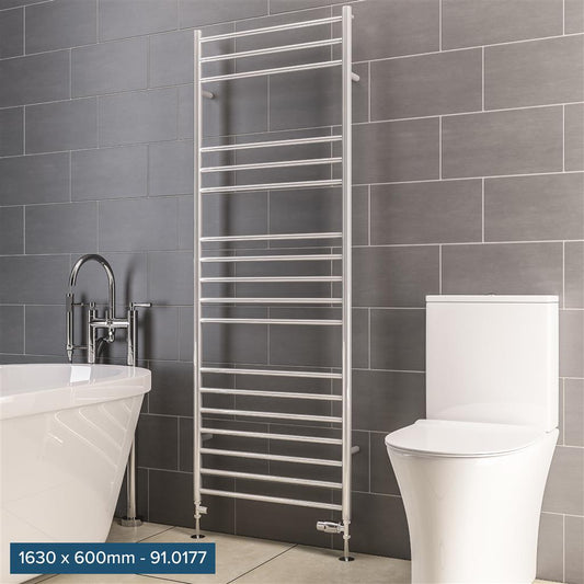 Eastbrook Violla Electric Polished Stainless Steel Towel Rail 790mm x 600mm