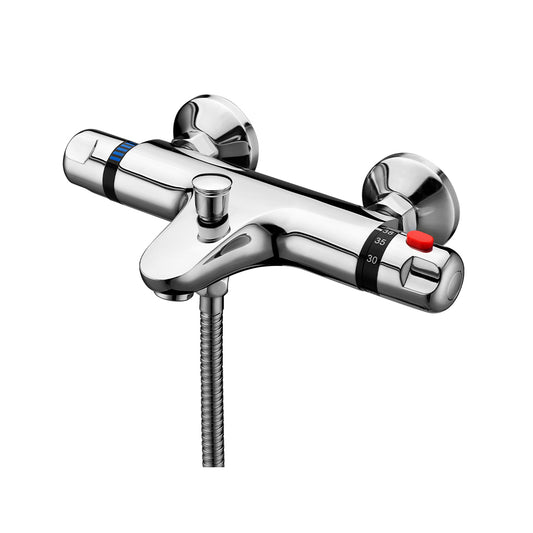 Eastbrook Biava Chrome Wall Mounted Thermostatic Bath Shower Mixer Tap