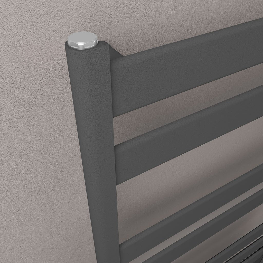 Eastbrook Pelago Matt Anthracite Aluminium Towel Rail 1200mm High x 600mm Wide