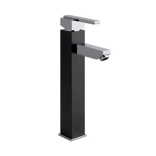 Eastbrook Prado 600 Black and Chrome Extended Mono Basin Mixer Tap