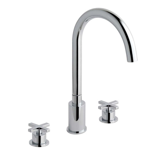 Eastbrook Prado Star Chrome 3 Hole Basin Mixer Tap