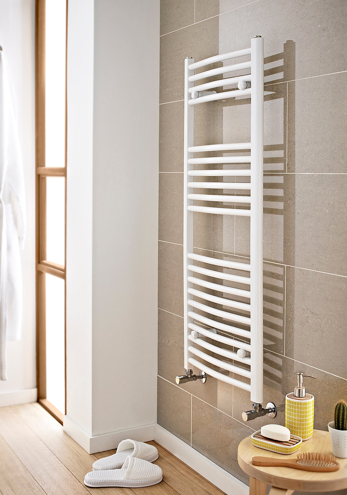 Kartell K-rail Straight Gloss White 22mm Towel Rails