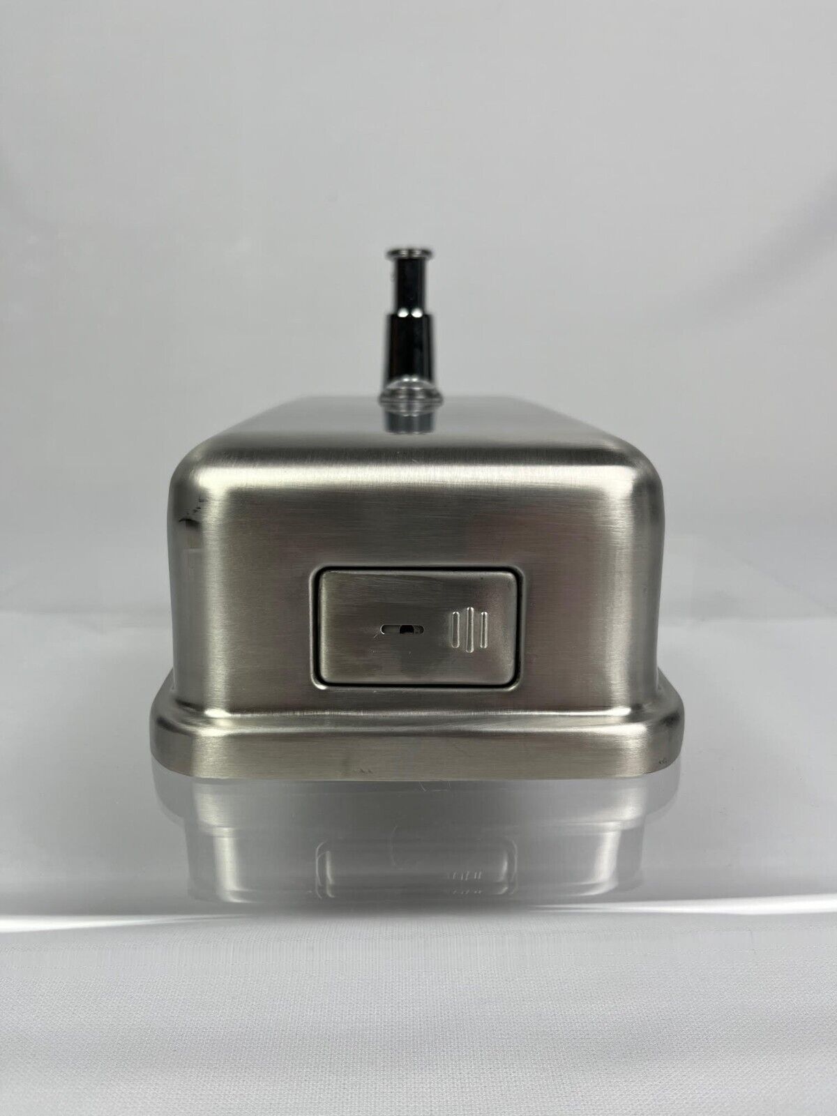 Saneux Stainless Steel Wall Mounted Soap Dispenser Side Image 13 SH01013