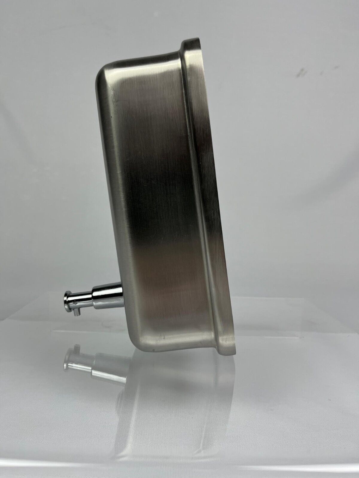 Saneux Stainless Steel Wall Mounted Soap Dispenser Side Image 3 SH01013