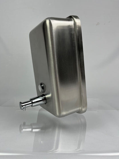 Saneux Stainless Steel Wall Mounted Soap Dispenser Side Image 4 SH01013