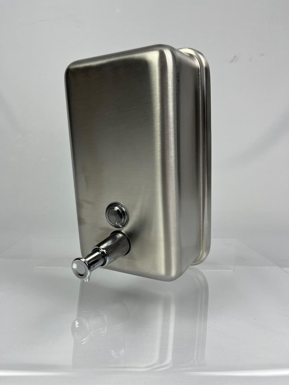 Saneux Stainless Steel Wall Mounted Soap Dispenser Side Image 5 SH01013