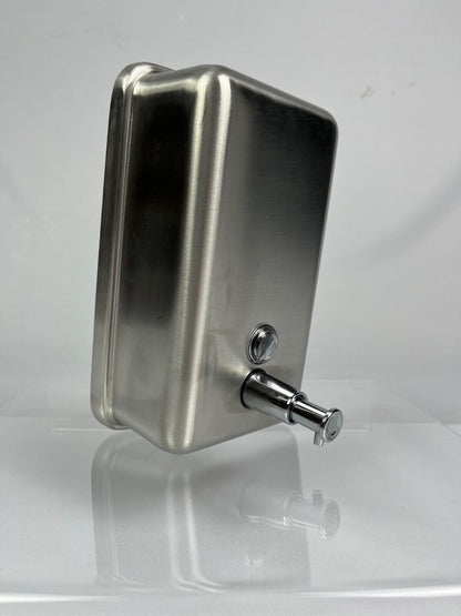 Saneux Stainless Steel Wall Mounted Soap Dispenser Side Image 6 SH01013