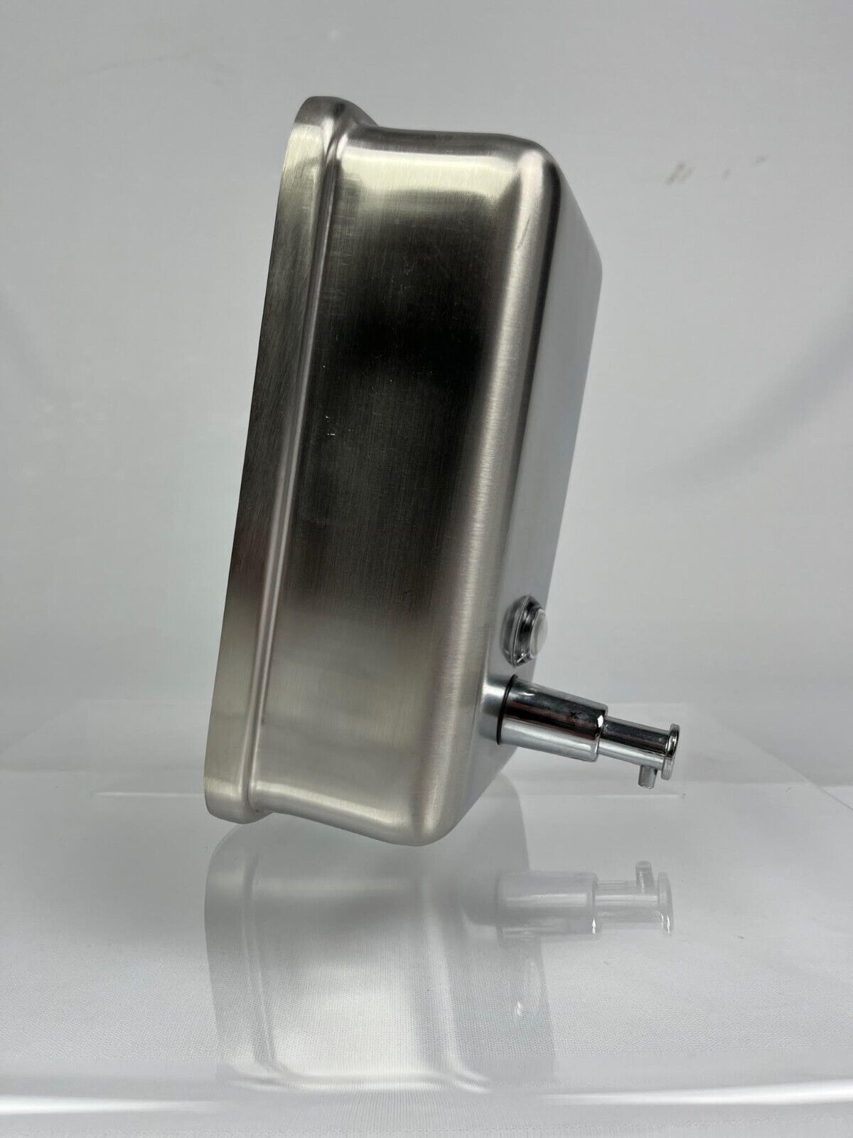 Saneux Stainless Steel Wall Mounted Soap Dispenser Side Image 7 SH01013