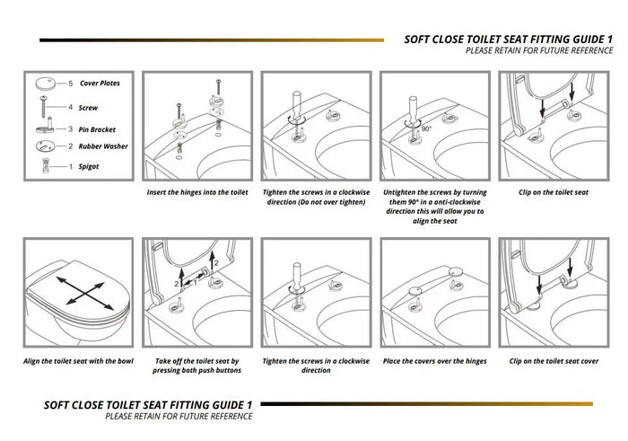 Base Comite Soft Close T-Seat with Quick-Release - White