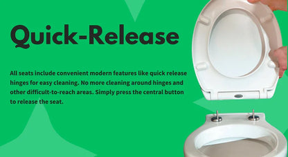 Base Comite Soft Close T-Seat with Quick-Release - White