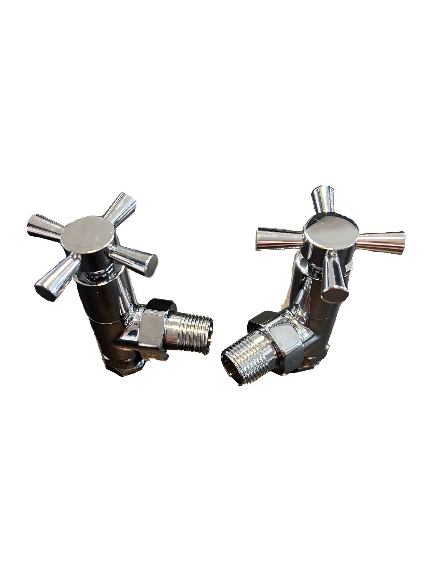 Alans Choice Optima MM Angled Rad Valves Chrome