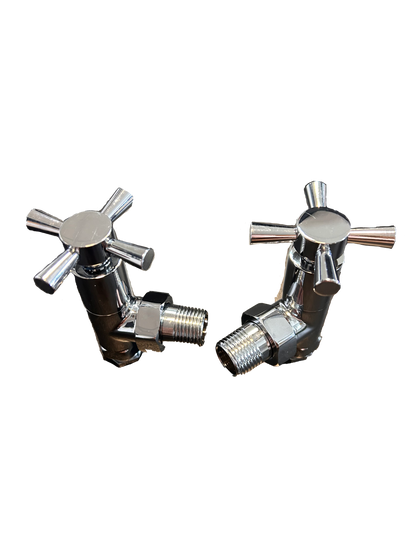 Alans Choice Optima MM Angled Rad Valves Chrome