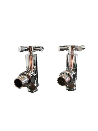 Alans Choice Optima MM Angled Rad Valves Chrome