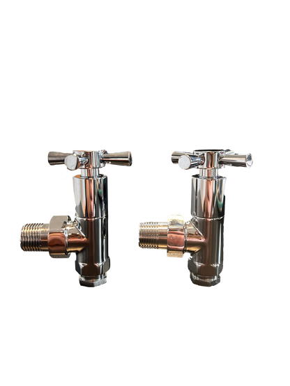 Alans Choice Optima MM Angled Rad Valves Chrome