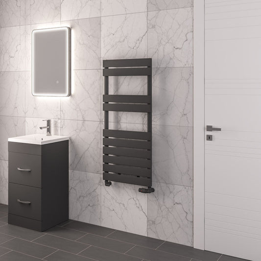 Eastbrook Addington Electric Matt Anthracite Type 10 Designer Towel Rail 1110mm x 500mm 91.0074-ELE