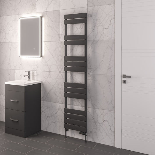 Eastbrook Addington Electric Matt Anthracite Type 10 Designer Towel Rail 1750mm x 400mm 91.0072-ELE