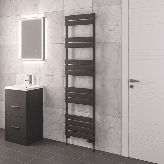 Eastbrook Addington Electric Matt Anthracite Type 10 Designer Towel Rail 1750mm x 500mm 91.0075-ELE