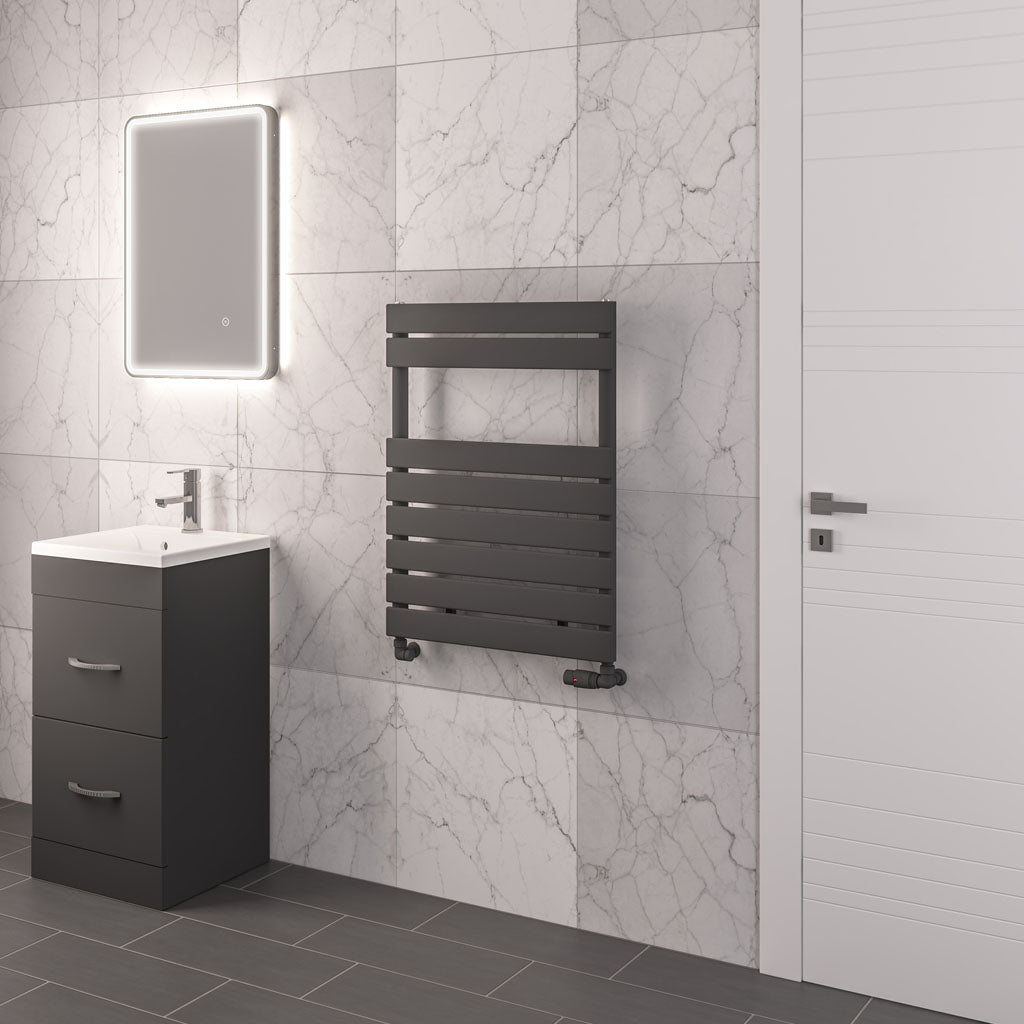 Eastbrook Addington Electric Matt Anthracite Type 10 Designer Towel Rail 790mm x 600mm 91.0076-ELE
