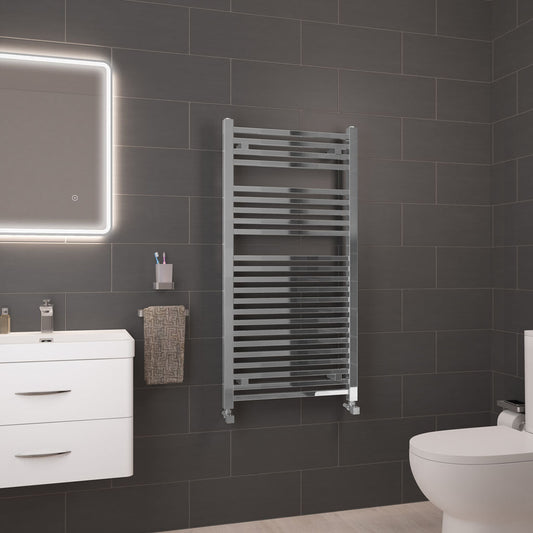 Eastbrook Biava Electric Square Chrome Towel Rail 1200mm x 600mm 41.0116-ELE