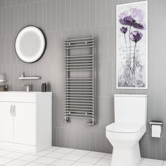 Eastbrook Biava Electric Tube On Tube Chrome Towel Rail 1200mm x 500mm 41.0167-ELE