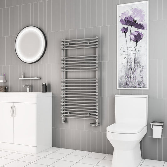 Eastbrook Biava Electric Tube On Tube Chrome Towel Rail 1200mm x 600mm 41.0170-ELE