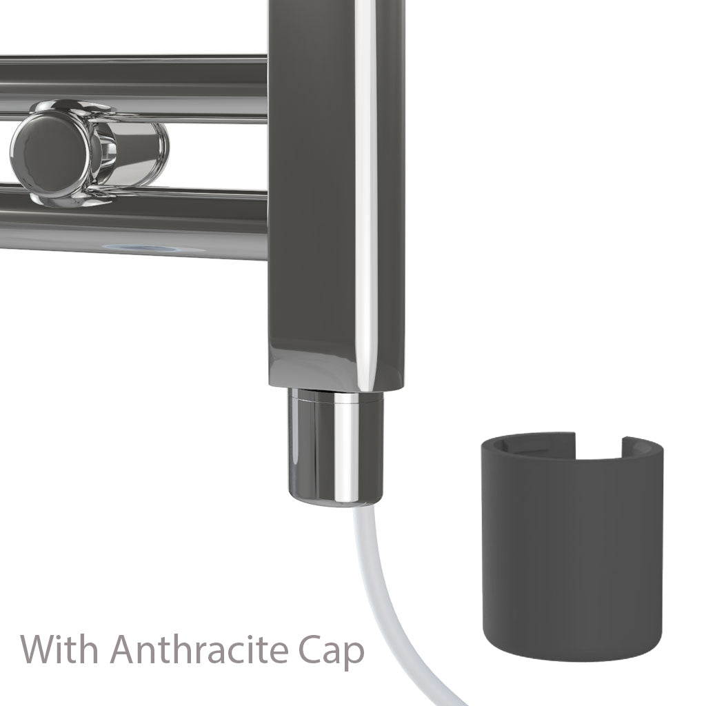 Eastbrook Corinium Electric Round Straight Matt Anthracite Towel Rail 1800mm x 500mm 89.1558-ELE-8.018-8.029