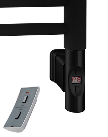 Eastbrook Corinium Electric Round Straight Matt Black Towel Rail 1200mm x 500mm 89.1562-ELE-8.374