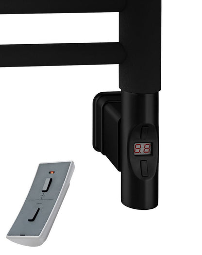 Eastbrook Corinium Electric Round Straight Matt Black Towel Rail 1200mm x 500mm 89.1562-ELE-8.514