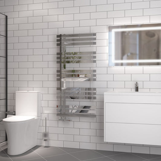 Eastbrook Hurley Electric Chrome Designer Towel Rail 1200mm x 600mm 89.0569-ELE